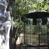 Il tutto mentre una statua della dea Minerva si staglia a seno nudo tra gli alberi